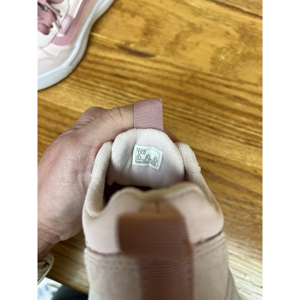 Vans Range EXP Kids Sneakers Size 13.5 Pink Lace Up Lightweight Athletic Shoes